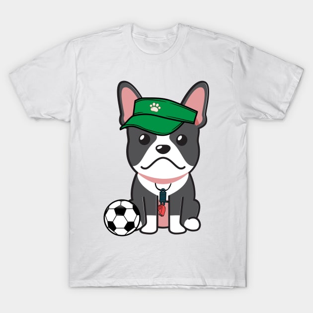 French Bulldog Playing Soccer T-Shirt by Pet Station